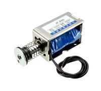 Électroaimant solénoïde linéaire de type cadre 10 mm Courses 5N Force Push Pull Type Cadre DC12V/24V Cadre ouvert Mouvement linéaire Électromaimant