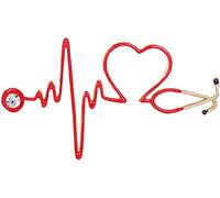 Électrocardiogramme stéthoscope personnalité Broche Broche Alliage Bijoux infirmière Docteur étudiant Chapeau épinglettesOpération Facile
