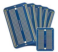 ElectroCookie soudable breadboard PCB Board pour arduino et projets électroniques, plaquées Or (5 Pack + 1 Mini Conseil, Blau)