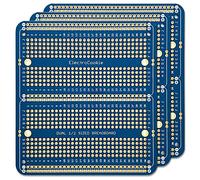 ElectroCookie soudable breadboard PCB Double de Conseil de Colonne pour arduino et projets électroniques, plaquées Or (3 Pack, Blau)