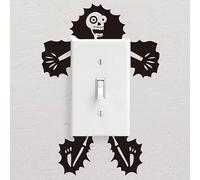Electrocution Squelette Man Switch Sticker Autocollant Halloween Autocollant Mural Autocollant Fun Fashion Style pour Chambre Enfant Salle de Bain Halloween