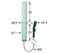 Électrode d'allumage Ø 7 mm D2 Ø 8,5 mm corps länge1 28 mm corps länge2 3 mm corps länge3 23 mm Câble 600 mm Compatible avec les bertos, Giga