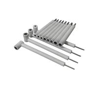 Électrode de carbone vitreux en forme de L for applications électrochimiques - chimiquement modifiée, compatible avec les tiges en PTFE(Core 10mm - Rod 6x80mm)