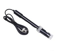 Électrode de pH avec connecteur BNC pour compteurs de pH, sonde de rechange pour aquariums et laboratoires, câble de 0,15 m, plastique noir, mesure précise dans des solutions aqueuses (1,2 m)