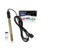 Électrode de pH remplaçable avec connecteur BNC, sonde en verre de gamme 0-14 pour pH-mètre, test de qualité de l'eau de piscine de laboratoire, comprend des poudres d'étalonnage et un flacon de