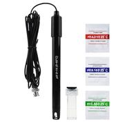 Électrode pH Remplaçable - Câble Long de 300cm - Mesure 0-14 pH - Haute Précision - Connecteur BNC + Poudre d'Étalonnage - Compatible pH-mètre et Contrôleur pH - Pour Labos, Hydroponie, Aquariums