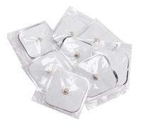 Électrodes, 50x50 mm Kit de Remplacement Universel Composé de 12 Électrodes Compatible avec Electrostimulateur TENS et EMS avec Connexion par Bouton Pression de 3,5 mm