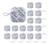 Électrodes Boston Tech compatibles TENS et EMS avec connecteur à queue de cochon de 2 mm (broche), réutilisables, adhérence optimale, sans gel, 20 électrodes de 5 x 5 cm