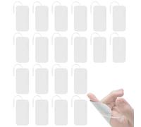 Électrodes Carrées 40x80mm,20pcs Universel Patch Électrostimulateur TENS EMS,TENS Patch pour Electrostimulateur Musculaire TENS EMS,Patchs Adhésifs Réutilisables,avec connexions Fil
