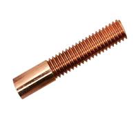 Électrodes de taraudage en cuivre pur, for étincelle, filetage EDM, décharge d'électrode, vis rouge, dent métrique M1-M36, longueur 20-120mm, 1 pièce(M2.5x25x45mm)