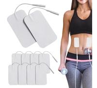 Électrodes EMS, 10 Pièces pour Appareil de Relaxation Musculaire, Électrodes Adhésives Réutilisables, pour Femmes Hommes Sportifs Patients Maison Salon Studio Salle de Sport Voyage Bureau