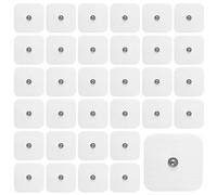 Électrodes gel TENS/EMS 50x50mm en lot de 32 pads autocollants compatibles Sanitas Beurer, confortables et réutilisables