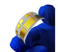 Électrodes interdigitées en or flexibles en PET - Applications : capteurs de gaz - Condensateur IDE personnalisable 10 mm x 10 mm(20PCS)