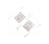Électrodes Pré-Gel FIAB PG473W2 avec Double Câble - Électrodes Sans Latex pour Électrothérapie - 45x80 mm - Sachet de 4