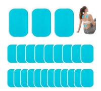Électrodes réutilisables pour électrostimulateurs TENS et EMS - Pack de 24 pads de gel auto-adhésifs, compatibles s, idéal pour la stimulation musculaire et le traitement des douleurs, remplacement fa
