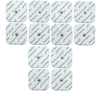 Électrodes TENS 5x5 cm auto-adhésives avec connexion bouton pression 3,5 mm - Lot de 12 pads de remplacement réutilisables - Compatibles appareils TENS/EMS Beurer, Sanitas
