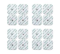 Électrodes TENS 5x5 cm Auto-adhésives avec Connexion Bouton Pression 3,5 mm - Lot de 16 Pads de Remplacement réutilisables - Compatibles appareils TENS/EMS Beurer, Sanitas