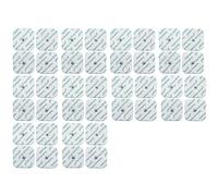 Électrodes TENS 5x5 cm auto-adhésives avec connexion bouton pression 3,5 mm - Lot de 40 pads de remplacement réutilisables - Compatibles avec appareils TENS/EMS Beurer, Sanitas, Boots, Kinetik