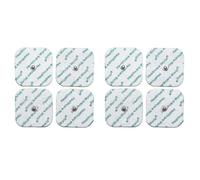Électrodes TENS 5x5 cm auto-adhésives avec connexion bouton pression 3,5 mm - Lot de 8 pads de remplacement réutilisables - Compatibles avec appareils TENS/EMS Beurer, Sanitas, Boots, Kinetik