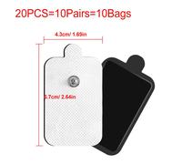 Électrodes Tens Électrodes De Stimulation Musculaire Électrodes Tens Universelles À Clipser De 3,Patchs De Massage Ems - Type 20pcs 4.3x6.7cm