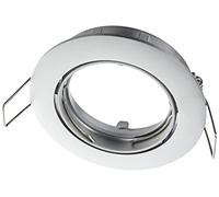 ElectroDH m255275 - Spot halogène GU10 zamak Bascule Ronde Chrome Mat