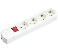 ElectroDH Multiprise avec 4 prises sans câble avec interrupteur et sécurité enfant