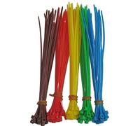 Electroline 60701 Lot de 100 colliers de serrage 2,5 x 135 mm 5 couleurs