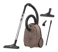 Electrolux Aspirateur avec sac 600 Clean – 50% plastique recyclé, Filtre Hygiène 12 lavable, Marron