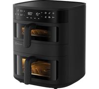 Electrolux Air Fryer 800 EAFD11B, 11L, Double Tiroir Dual Zone, Sync Finish & Link Cook, Design Vertical Gain de Place avec Fenêtres, 8 Programmes, 60-200°C, 2700W, Compatible Lave-Vaisselle, Noir