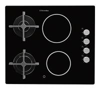 Electrolux EGE6172NOK, Intégré, Combi, Verre-céramique, Noir, Fonte, 1900 W