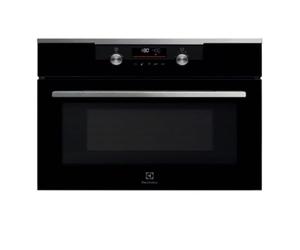 Electrolux CKM806CX Four électrique compact, série 800, fonction micro-ondes, puissance 1000W, grill avec 1900W, 23 fonctions, chauffage rapide, capacité 43L, écran TFT, noir
