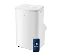 Electrolux Climatiseur Mobile 9000 BTU Silencieux, Clim Portable 3-en-1 R290 2,6 kW, Déshumidificateur et Ventilateur, WiFi, Télécommande, Blanc, Classe Énergétique A, Modèle EXP26U339AW