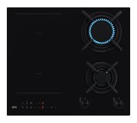 AEG CN071436DH Plateau cuisson gaz/induction mixte verre noir 60 cm grilles fonte