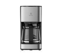 Electrolux Create 3 Cafetière E3CM1-3ST 1,25 L, 10 Tasses, Auto-Off, Anti-goutte, Pichet en verre, Niveau d'eau, Acier inoxydable