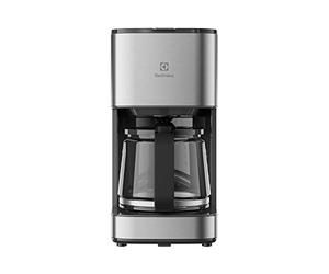 Electrolux Create 3 Cafetière E3CM1-3ST 1,25 L, 10 Tasses, Auto-Off, Anti-goutte, Pichet en verre, Niveau d'eau, Acier inoxydable