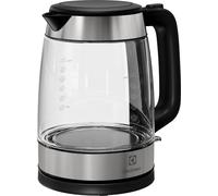 Electrolux Create 4 Bouilloire E4GK1-4GB - Design élégant en verre et acier inoxydable - Chauffage rapide - Base rotative à 360° - Pichet sans fil - Filtre anti-calcaire - 2200 W - 1,7 l - Noir granit