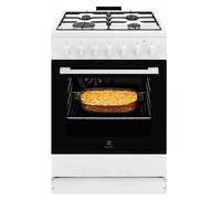 Electrolux Cuisinière gaz LKK620010W 4 foyers 60x60 Multifonction blanc 57 L