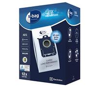 Electrolux E201SM Sac Aspirateur S-Bag Classic Long Performance, 12 Sacs, optimise Le Flux d'air avec Le matériau synthétique résistant du Sac, adapté à de Nombreux Types d'aspirateurs