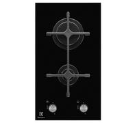 Plaque de cuisson à gaz - ELECTROLUX - EGC3322NVK - Verre noir - Commandes à boutons - Allumeur intégré