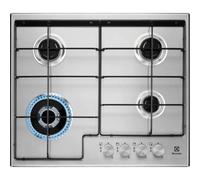 Electrolux Cuisinière gaz EGS6434X – Acier inoxydable 59,5 cm, 4 brûleurs, SecurGas