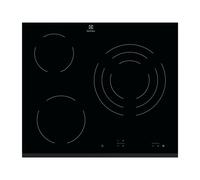 Electrolux EHV6232FOK - Vitrocéramique - 3 plaques de cuisson - Niche - largeur : 56 cm - profondeur : 49 cm - noir - avec avant biseauté - noir