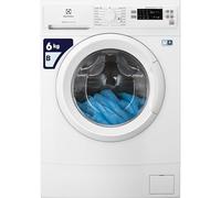 Electrolux EW6S526B Machine à laver slim à chargement frontal, technologie SensiCare 600, 6 kg, démarrage différé, lavage rapide, écran LED, 1151 tr/min, blanc, classe B