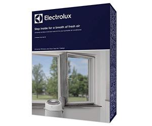 Electrolux EWS01 Kit de Calfeutrage Fenêtre pour Climatiseur, Installation Facile, Compatible Aluminium, Bois, PVC, Améliore l’Étanchéité, Pour Tuyaux d'Évacuation de 150mm, Blanc