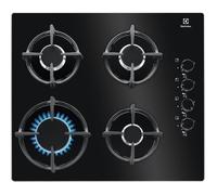 ELECTROLUX KGG6407K - Table de cuisson gaz - 4 foyers - L 58 x P 51 cm - Revêtement verre - noir