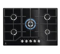 ELECTROLUX KGG75362K Table De Cuisson 5 Brûleurs 75 Gaz Grilles En Fonte Noir