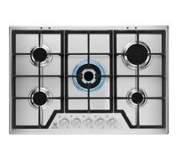 Electrolux (KGS 7536 SX) - Table de cuisson à gaz de 75 cm, finition en acier inoxydable
