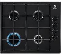 Electrolux KGS6404B Table Cuisson Gaz Série 300 Mince Side Contrôle 60 CM Noir