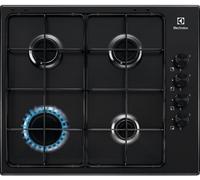 Electrolux KGS6404B Table Cuisson Gaz Série 300 Mince Side Contrôle 60 CM Noir