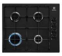 Electrolux KGS6404B Table de Cuisson Encastrable La Gaz 60 CM 4 Brûleurs Noir