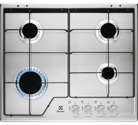 Cuisinière à gaz Electrolux KGS 6424 SX - Acier inoxydable - 4 brûleurs - 1000W - 2000W - 3000W